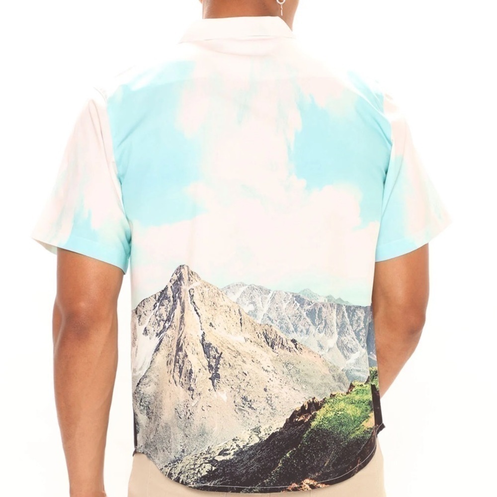 Holy cross, short sleeve woven Men top -multicolor - Picture 2 of 4